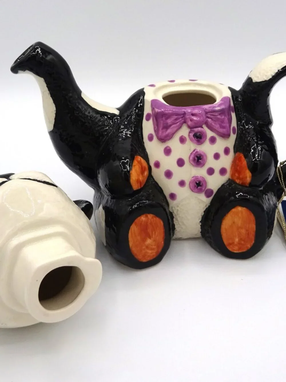 Tony Carter Panda Bear Collectible Teapot Ltd Ed 37/2000 Made In England w/Tag